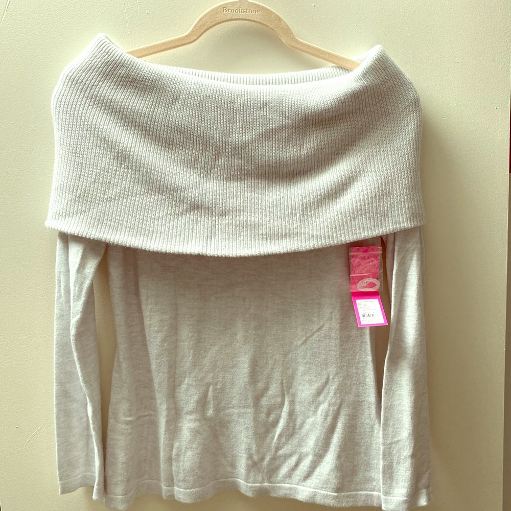 Lilly Pulitzer off the shoulder sweater